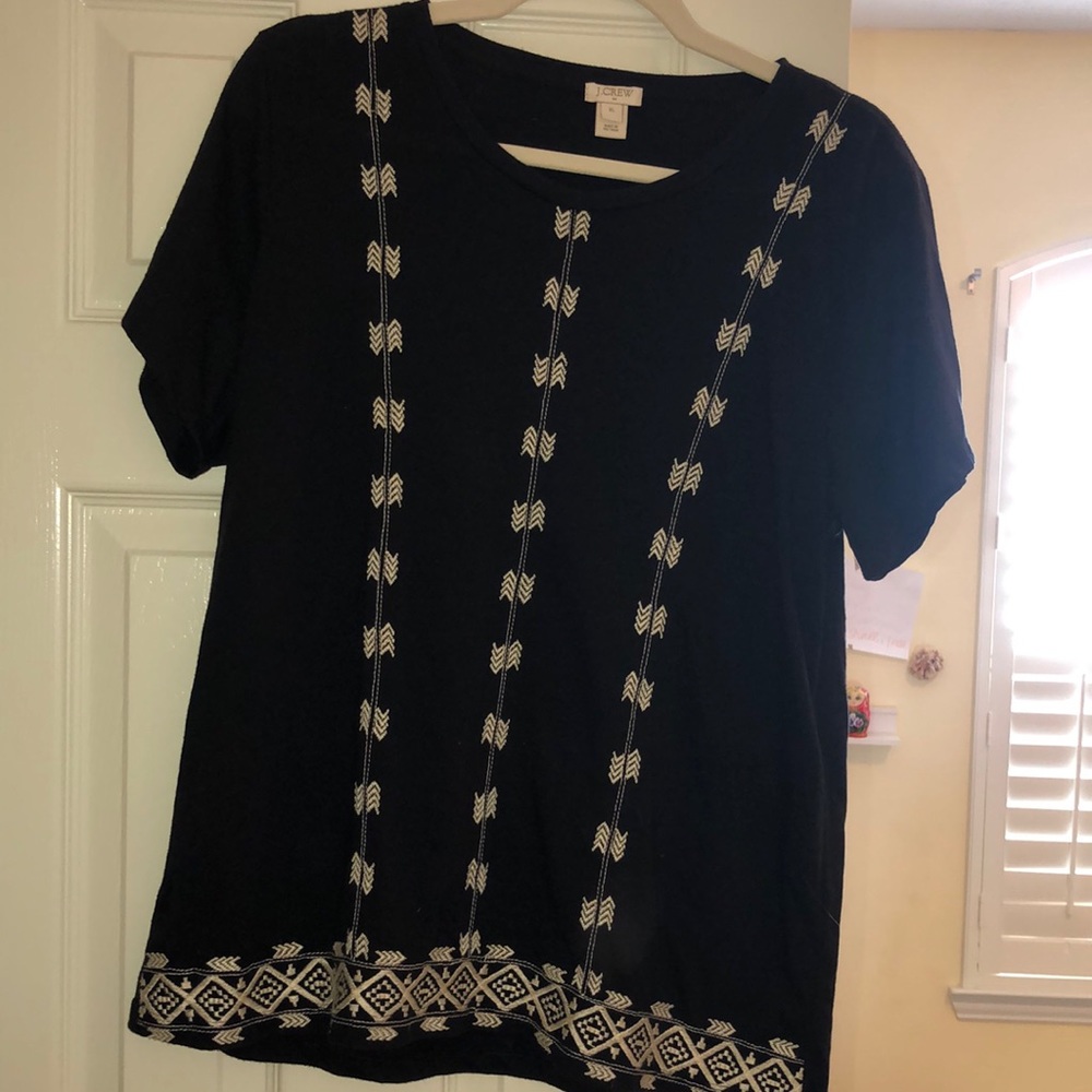 Navy J crew top!